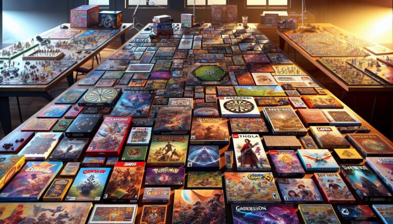 Affiche : "Collage de jeux en A dans une pièce lumineuse"