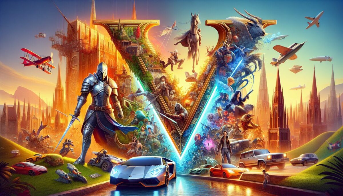 Crée une mosaïque dynamique de thÚmes de jeux vidéo commençant par V.
