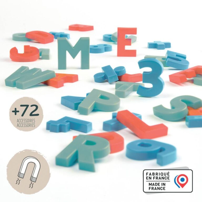 Lettres et chiffres magnétiques colorés pour jeux éducatifs