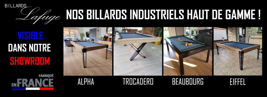 Table de billard design haut de gamme signée Lafuge pour une expérience premium