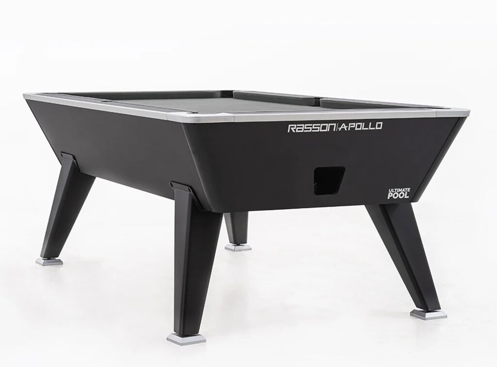 Billard professionnel haut de gamme en finition argentée, parfait pour illustrer le modèle Buffalo Prestige