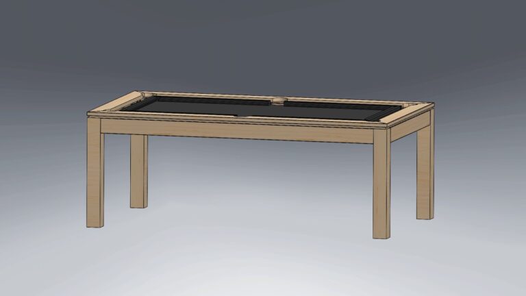 Billard René Pierre Charme blanc avec plateau table intégré dans un intérieur moderne