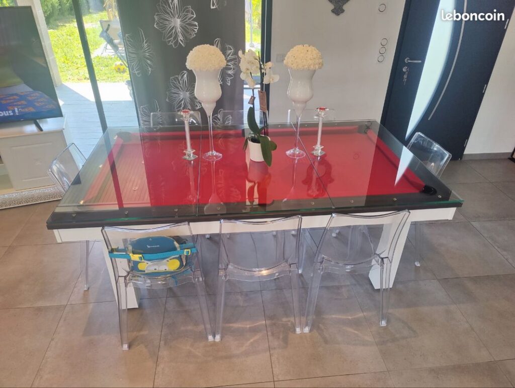 Vue réaliste du billard René Pierre Horizon dans un salon moderne