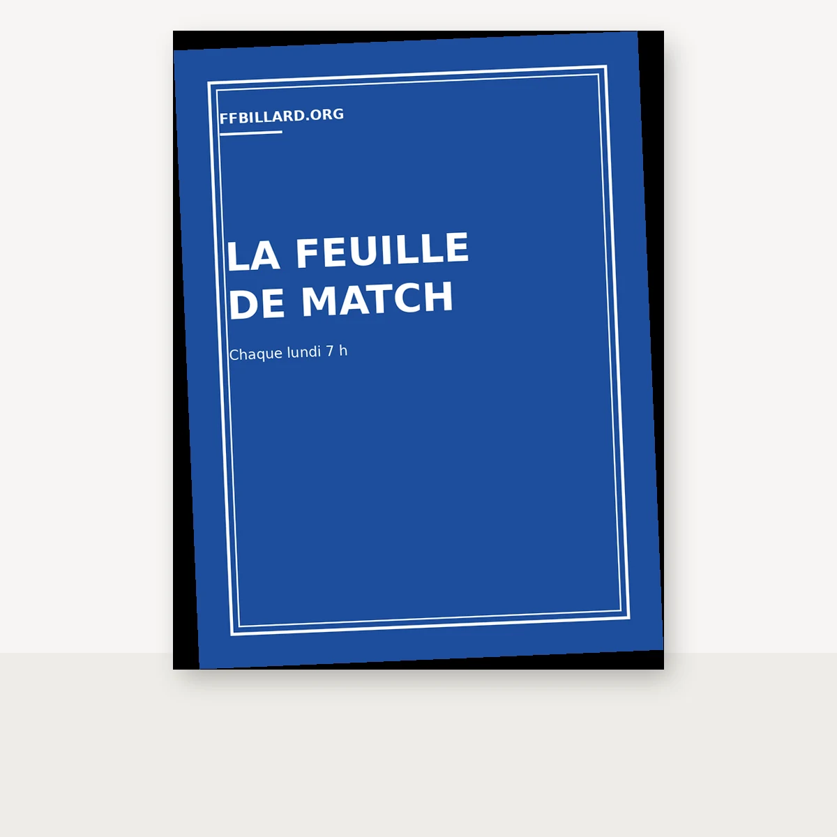 La Feuille de match — abonnement mensuel